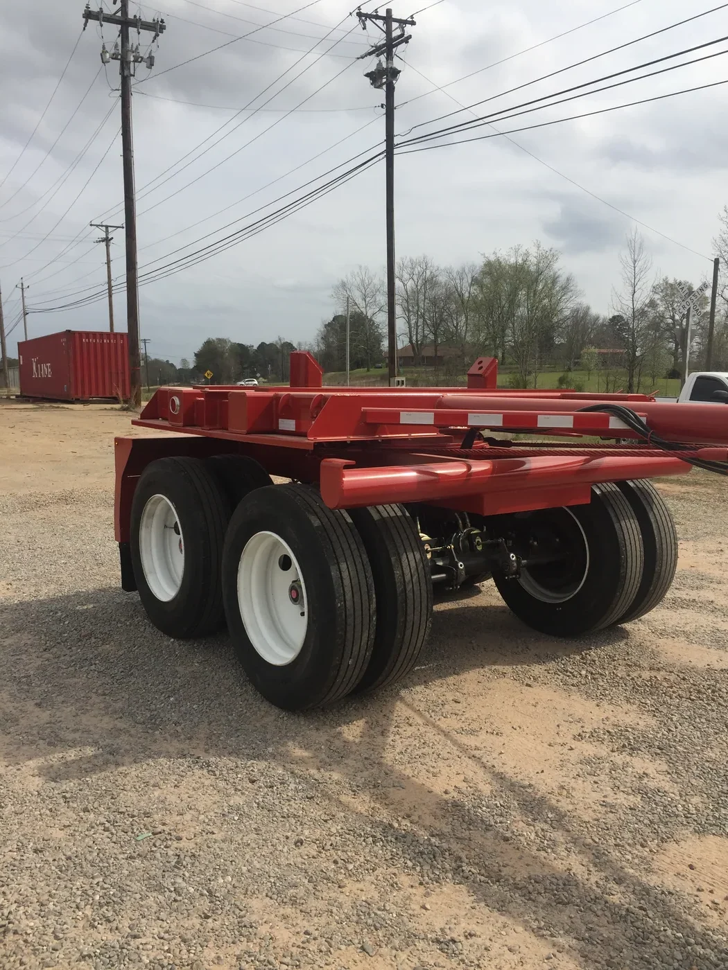 Over the road steerable pole trailer