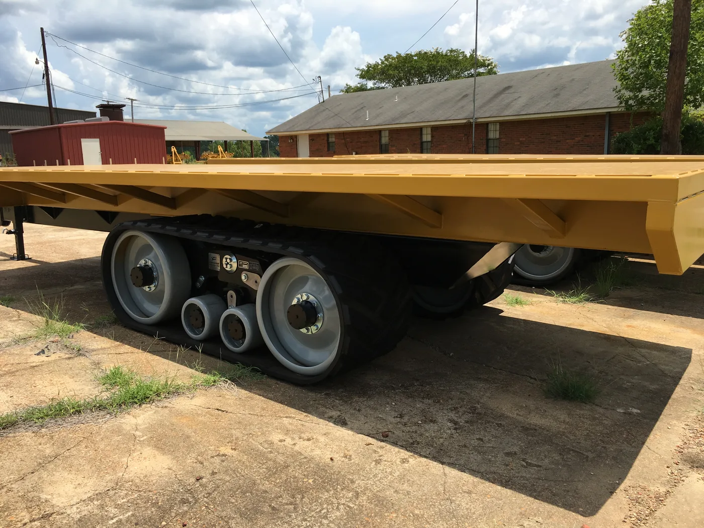 Track trailer on the right-of-way